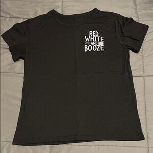 Classic Black Tee with Patriotic Graphic